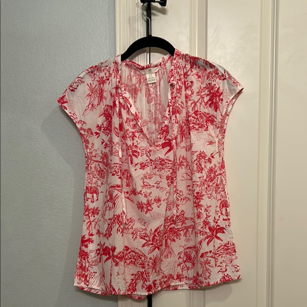 H&M tropical print top